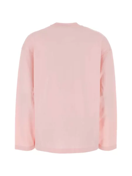 Lung tricou Jil Sander cu decolteu rotund roz