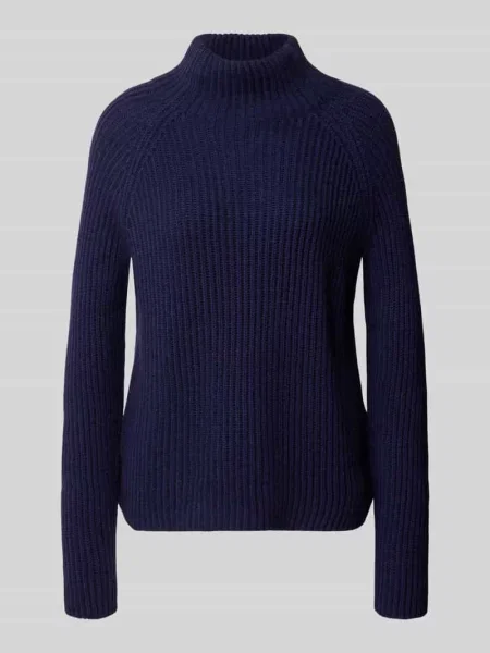 Sweter z dzianiny ze stójką model ARWEN' Drykorn granatowy