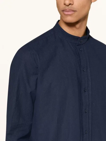 Grasegger Koszula Comfort Fit Z Lnu blau