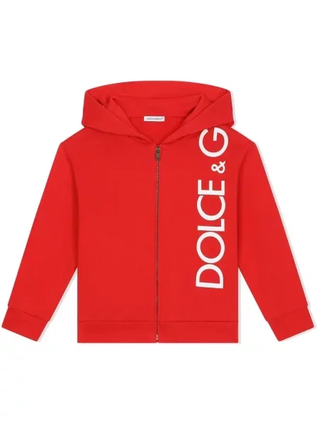 Bluza z kapturem dziecięca Dolce And Gabbana czerwona