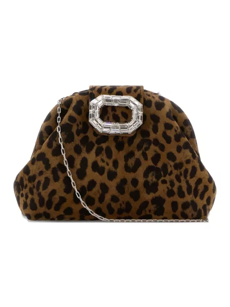 Kopertówka Amina Muaddi zamszowa brązowa