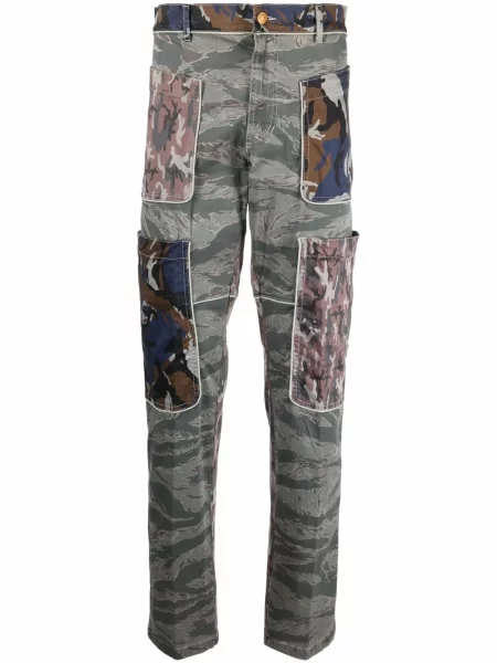 Pantaloni Diesel cu imagine cu model camuflaj albastru