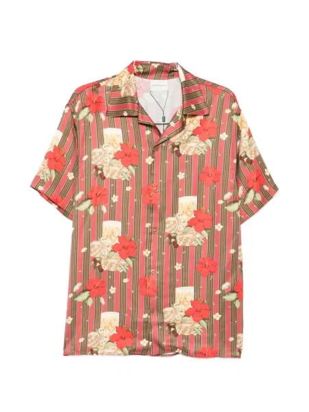 Pruhovaná košile Drôle De Monsieur růžová