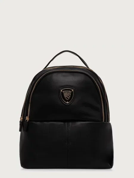 Blauer rucsac pentru femei cu imitație de piele negru