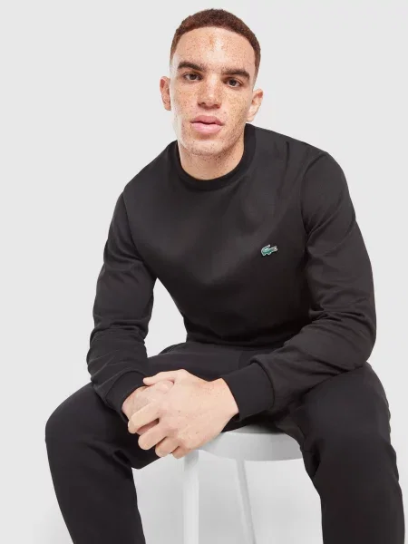 Lacoste Bluza Dbl Knit Sweat czarna