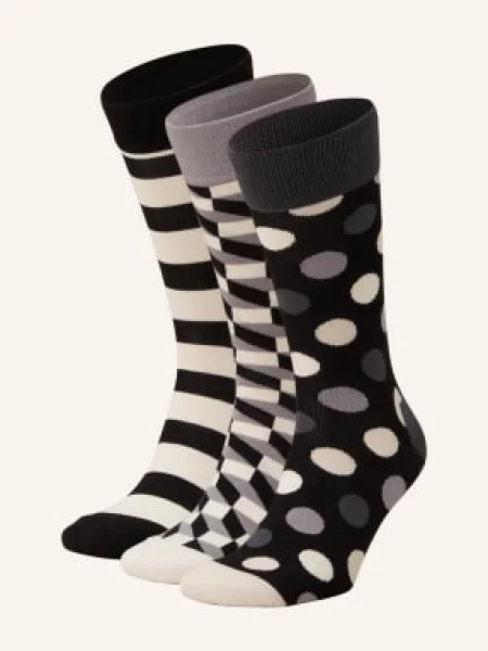 Happy Socks Ponožky šedá / černá bílá