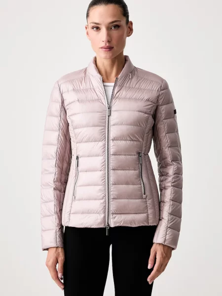 Armani Exchange geacă cu puf pentru femei roz