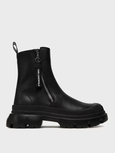 Кожаные сапоги Karl Lagerfeld черные