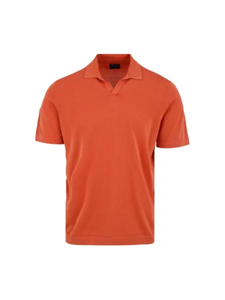 Koszulka polo Drumohr pomarańczowa