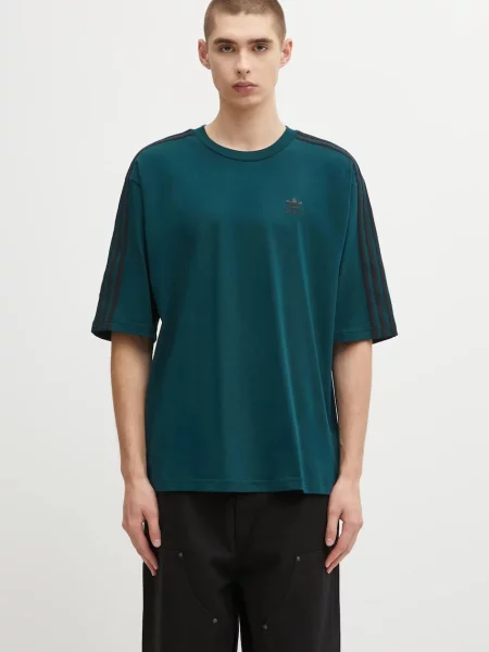 Tričko adidas Originals Oversize Tee s aplikací zelené