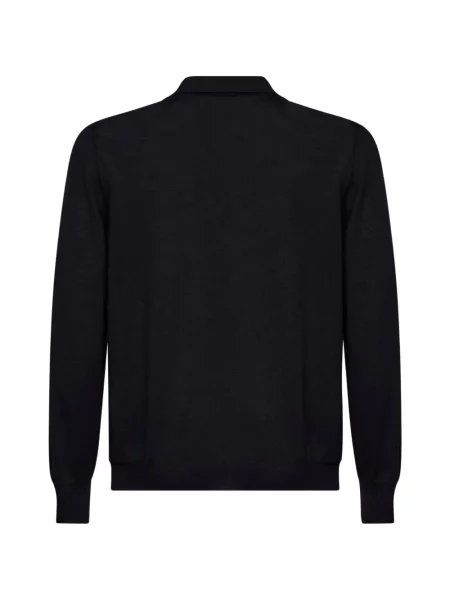Tricou polo D4.0 de lână negru