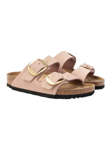 Sneakersy Birkenstock zamszowe na sprzączkę różowe