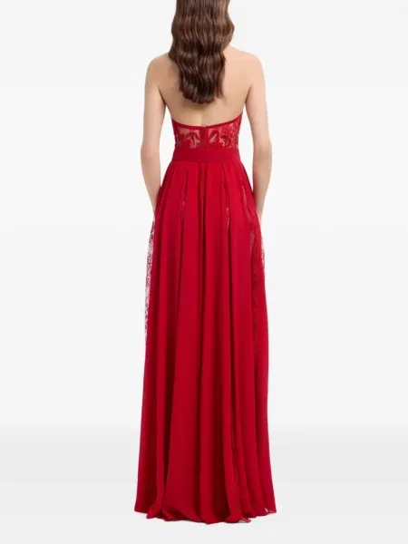 Rochie maxi Elie Saab din dantelă roșu