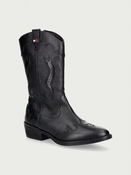 Kaubojske čizme Tommy Hilfiger crna
