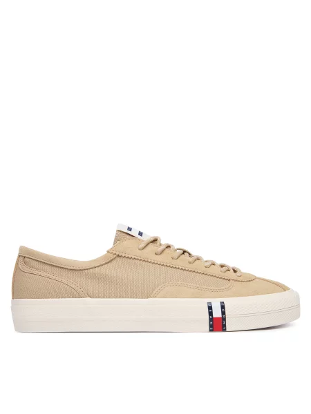 Sneakerși Tommy Jeans bej