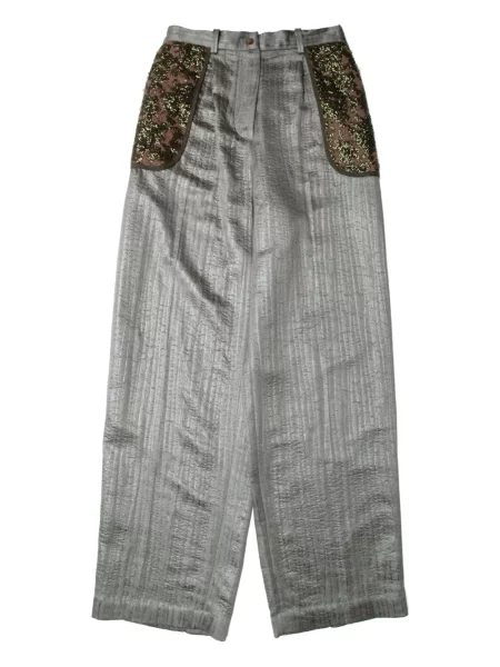 Spodnie Muller Of Yoshiokubo z cekinami zielone