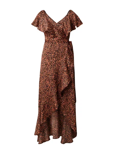 TOPSHOP Rochie maro ruginiu / maro deschis negru