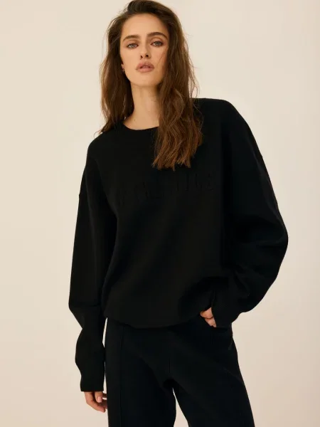 Светр DIVERSE Ath Jalve віскоза/поліестер чорний