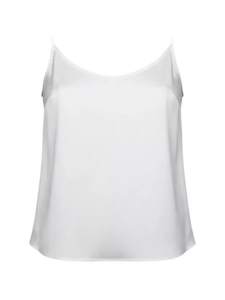 Top Black Label fără mâneci alb