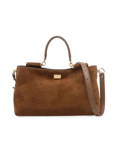Torebka Dolce And Gabbana skórzana brązowa