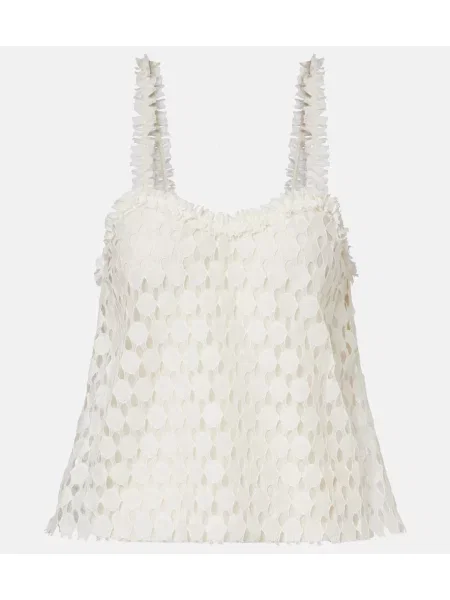 Čipkast top Ulla Johnson s čipko bela