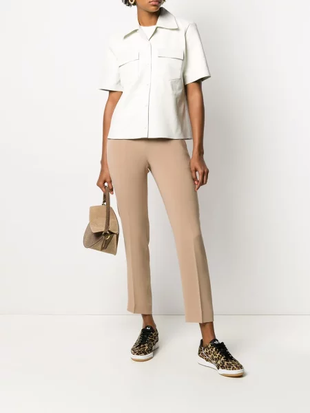 Cropp pantaloni Alberto Biani plisate maro