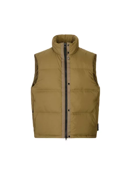 Kamizelka puchowa Stone Island z kamieniami zielona