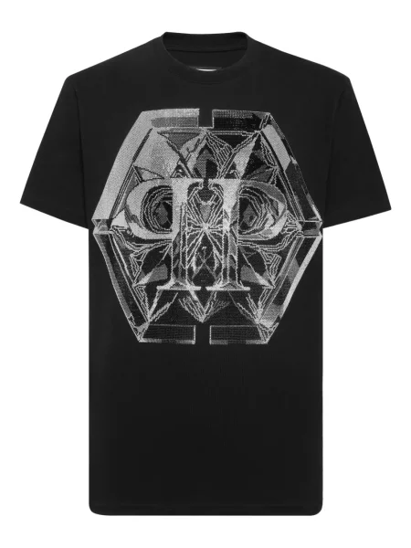 Tricou Philipp Plein cu imagine negru