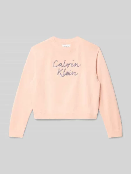 Sweter z dzianiny z wyhaftowanym logo Calvin Klein Jeans