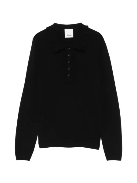 Gulerat tricou polo Allude negru