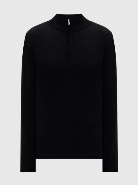 Джемпер з вовни мериноса у візерунок Cashmere&whiskey чорний