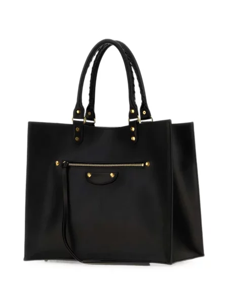 Кожена шопинг чанта Balenciaga черно