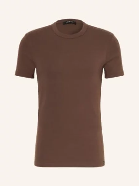 Tom Ford Tričko tmavě hnědá