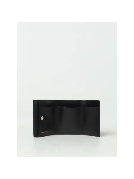 Portfel Emporio Armani skórzany z logo czarny