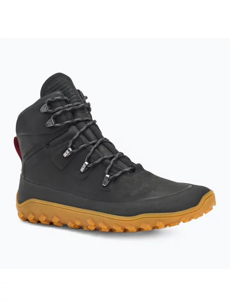 Încălțăminte barefoot pentru bărbați Vivobarefoot Tracker Leather obsidian