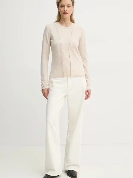 Вовняний светр MUNTHE FELYX легкий бежевий