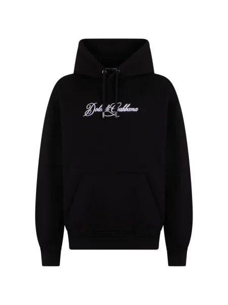 Hanorac cu glugă Dolce & Gabbana cu autograf cu cordon negru