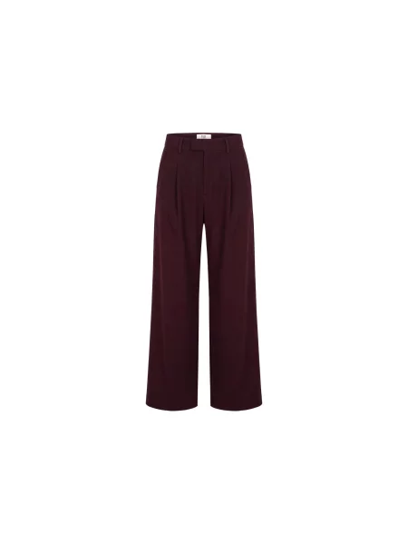 Hzl the label Pantaloni cutați burgundy roșu