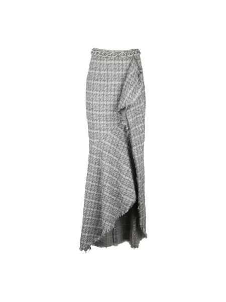 Długa bukiecik spódnica maxi Elisabetta Franchi szara