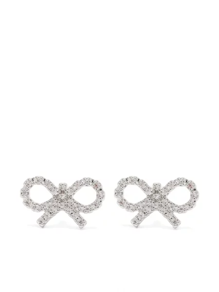 Cercei Self-portrait cu funde argintiu