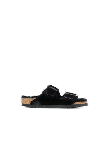 Kapcie Birkenstock zamszowe czarne