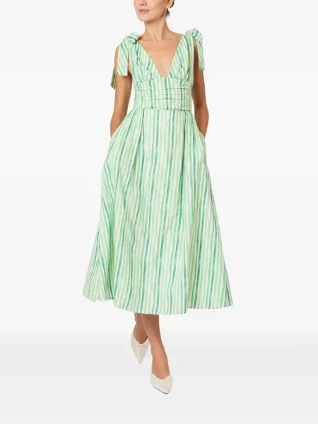 Rochie Rosie Assoulin cu dungi verde