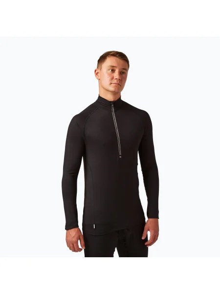 Bluza termoaktywna Surfanic Bodyfit Zip Neck black czarna