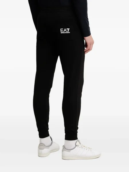Pantaloni Ea7 Emporio Armani cu imagine alergare negru