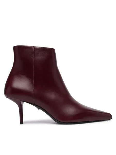 Max Mara Botki Mxalightbootie Bordowy czerwone