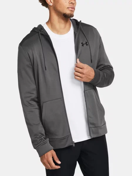 Hanorac cu glugă Under Armour din fleece gri