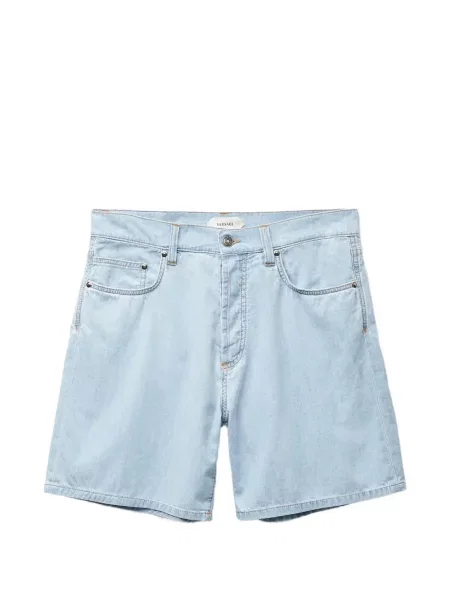 Pantaloni scurți din denim Versace albastru