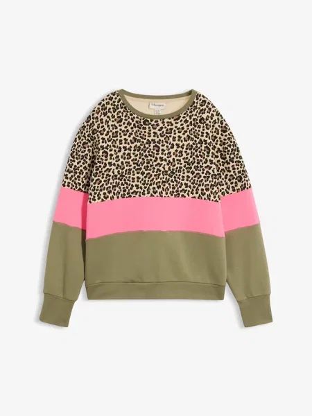 Bluza z mieszanki bawełny zielona