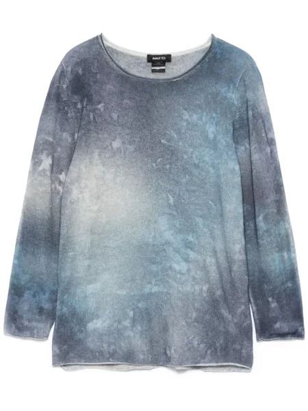 Top Avant Toi din cașmir albastru