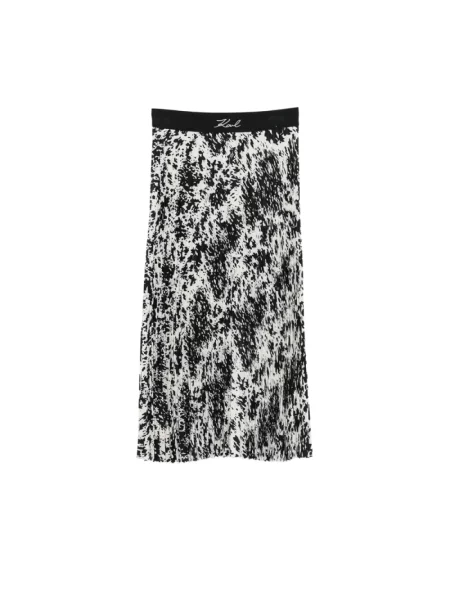 Spódnica midi Karl Lagerfeld z logo czarna